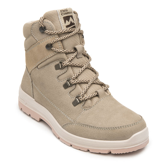 Botines de Piso con Agujetas para Mujer Flexi 116810