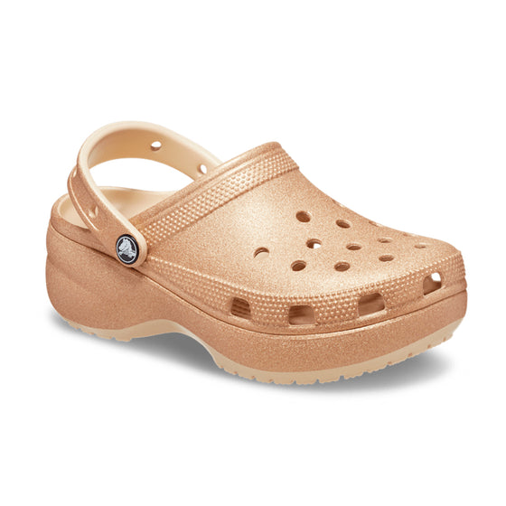 Crocs Sandalias para Mujer 207241 Classic Platform Glitter Clogw