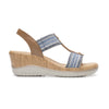 Sandalia de Cuña para Mujer con Ajuste en Tobillo Flexi 113326