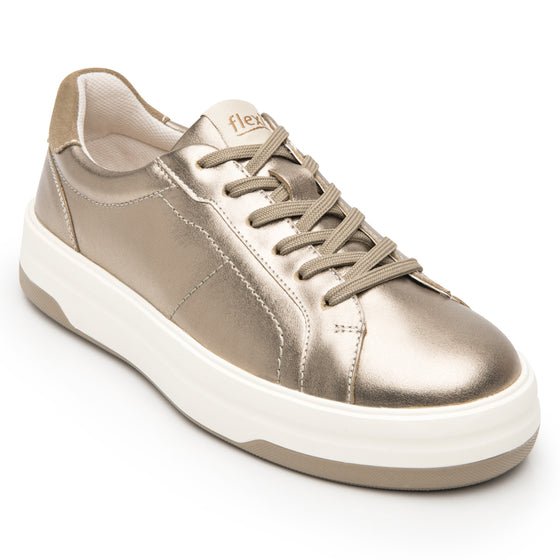 Tenis Casuales con Agujetas para Mujer Flexi 137401