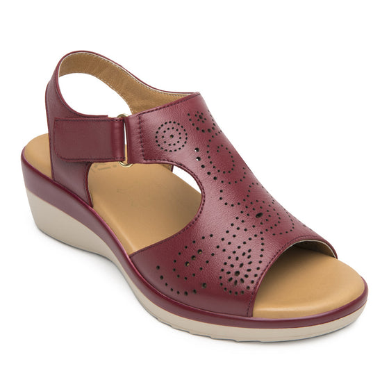 Zapatos Mujer Sandalia De Cuña Con Velcro Flexi 116013